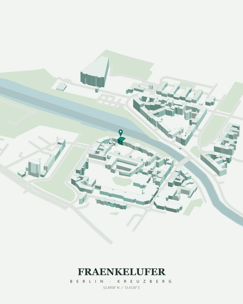 Isoville Edition – Fraenkelufer, Berlin, mint studio palette