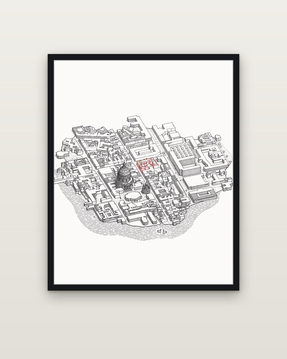 Line Art – Black wooden frame