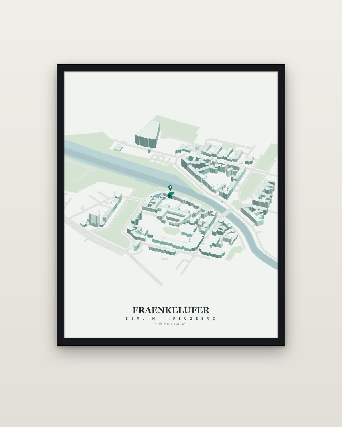 Isoville Edition, personalised isometric city print, product view