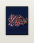 Neon Nights – Black wooden frame