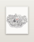 Line Art – White wooden frame
