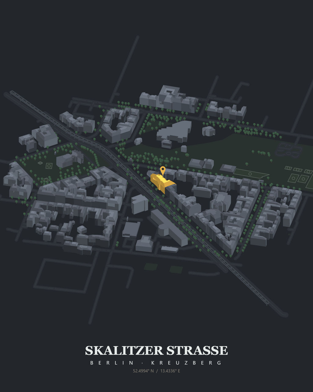 Isoville Edition – Skalitzer Strasse, Berlin, noir palette