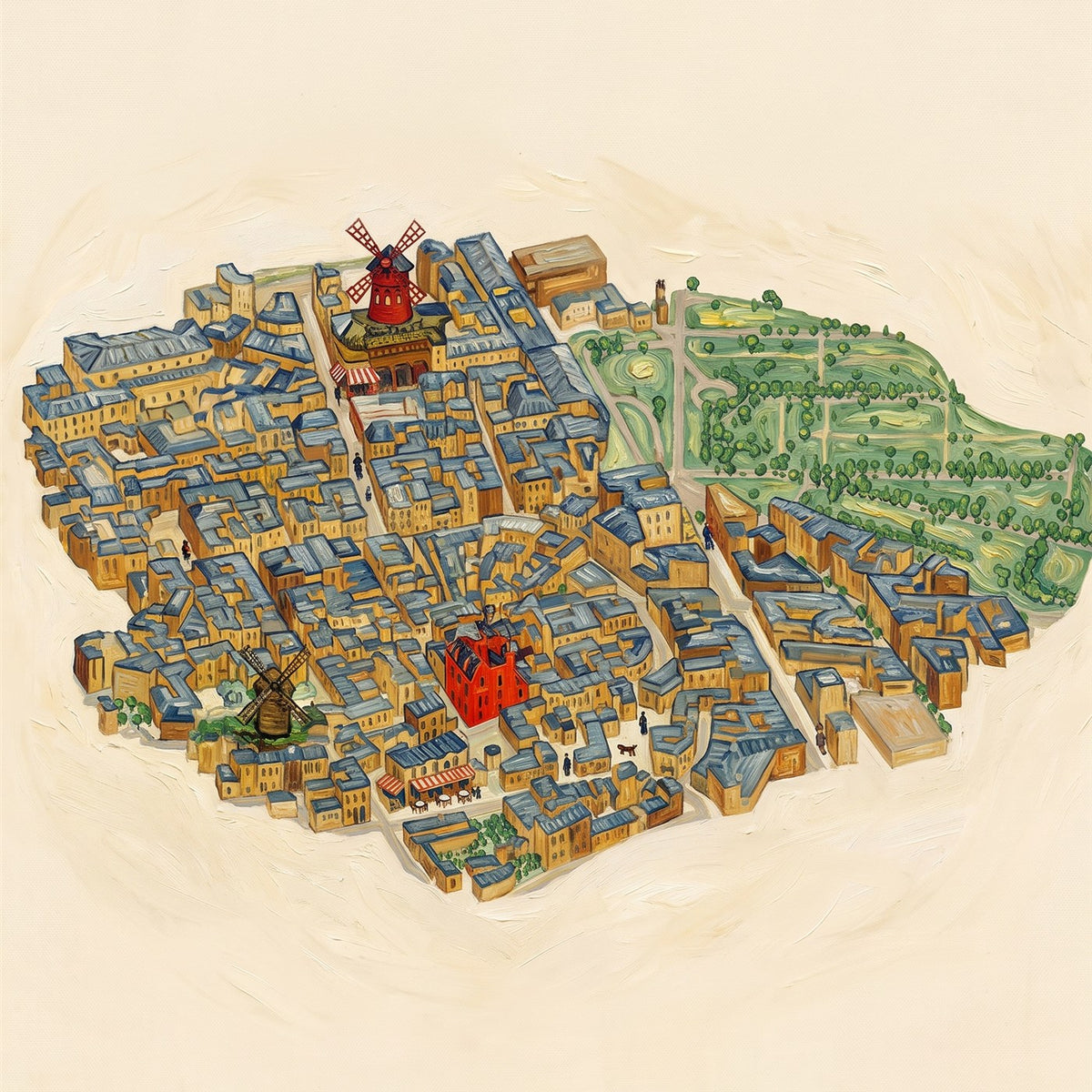 Isoville style sample, isometric city render